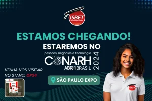 Na foto uma arte sobre a participação do ISBET no CONARH 2024.