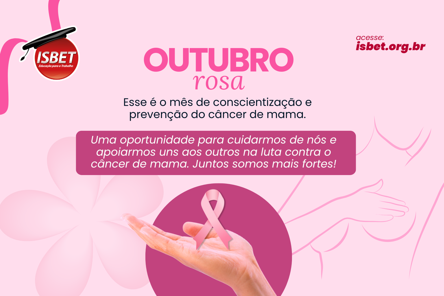 arte meramente ilustrativa sobre o outubro rosa