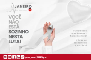 Banner sobre Janeiro branco, exaltando a saúde mental.