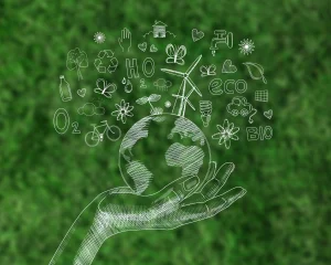 Jovem do programa ISBET em atividade sobre sustentabilidade no mundo do trabalho.